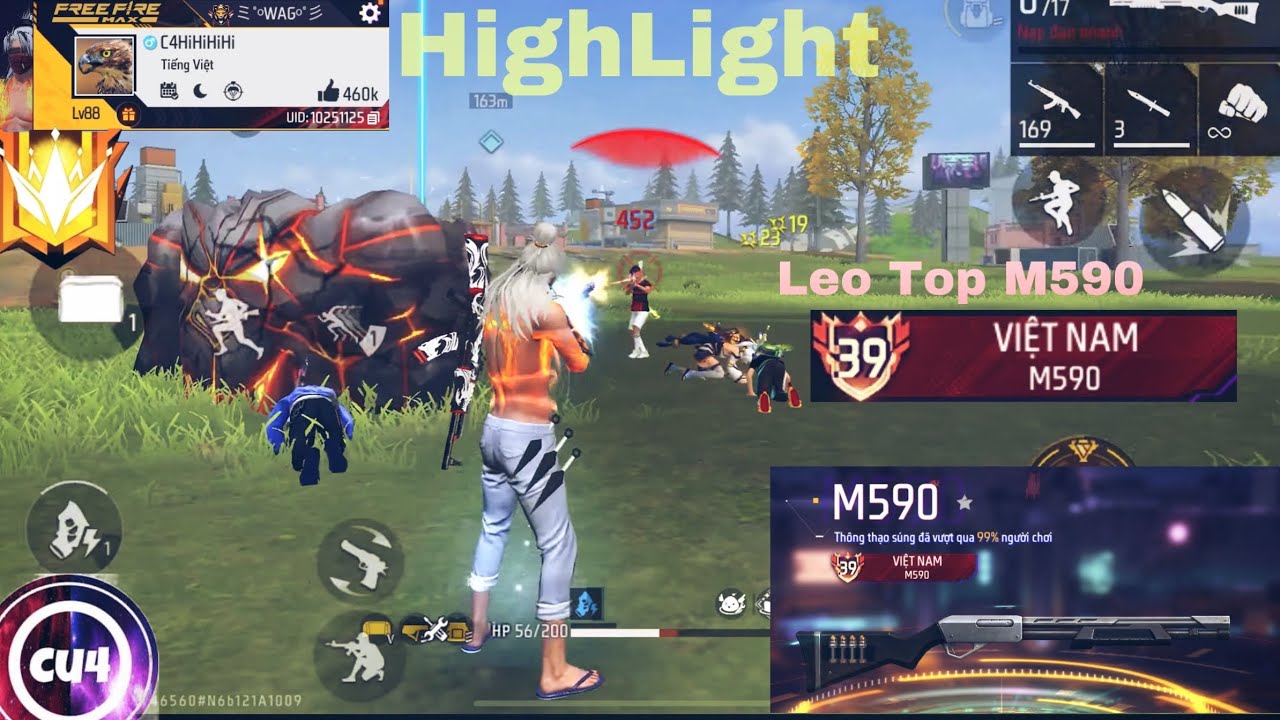 HighLightSieuCap C4 Leo Top M590 1 Vs 8 Cũng Kh&ocirc;ng Phải Qu&aacute; Kh&oacute; !