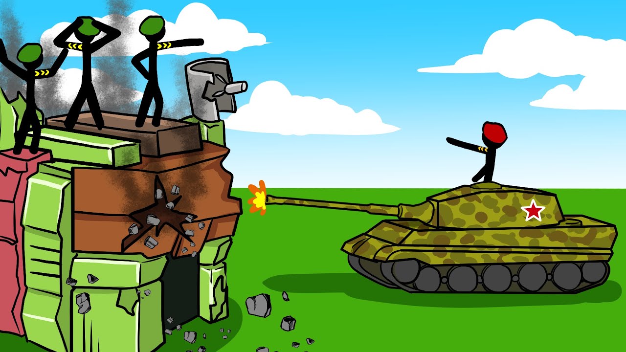 CZOŁG OKAZAŁ SIĘ POGROMCĄ STICKMANÓW | STICKMAN WORLD WAR