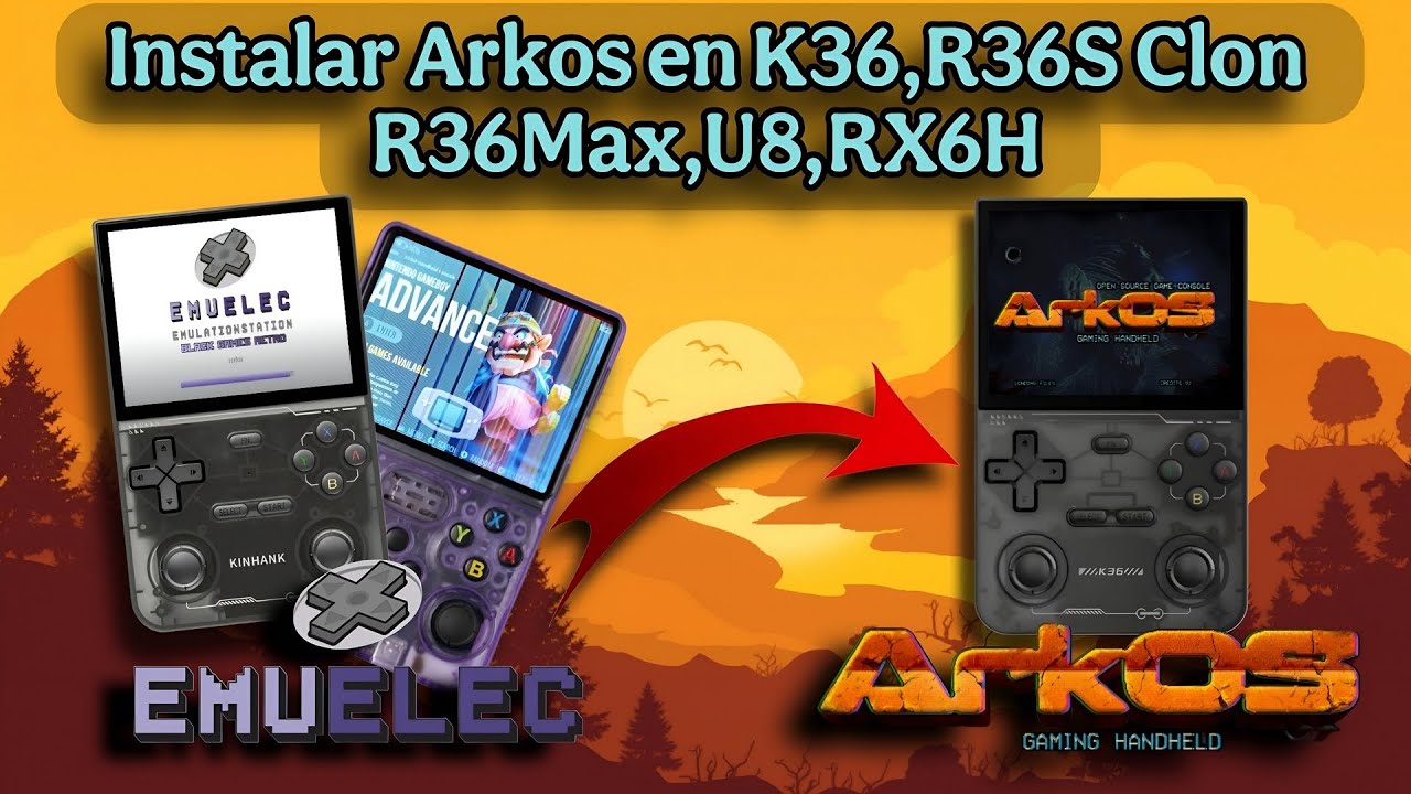 Instalar ARKOS en R36S Clon, K36, R36MAX, U8, RX6H 🔥✅💯