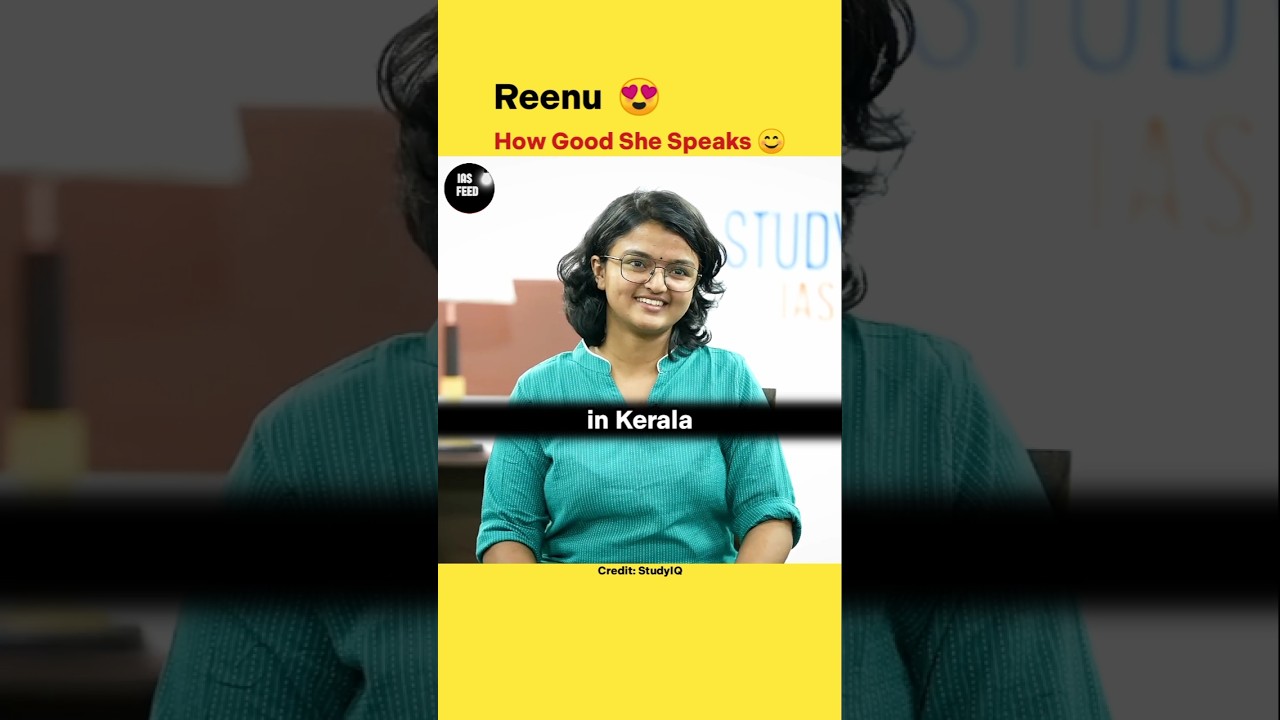 Reenu Anna 😍 From Kollam Kerala | IAS Topper 😱 #ias #upsc #shorts