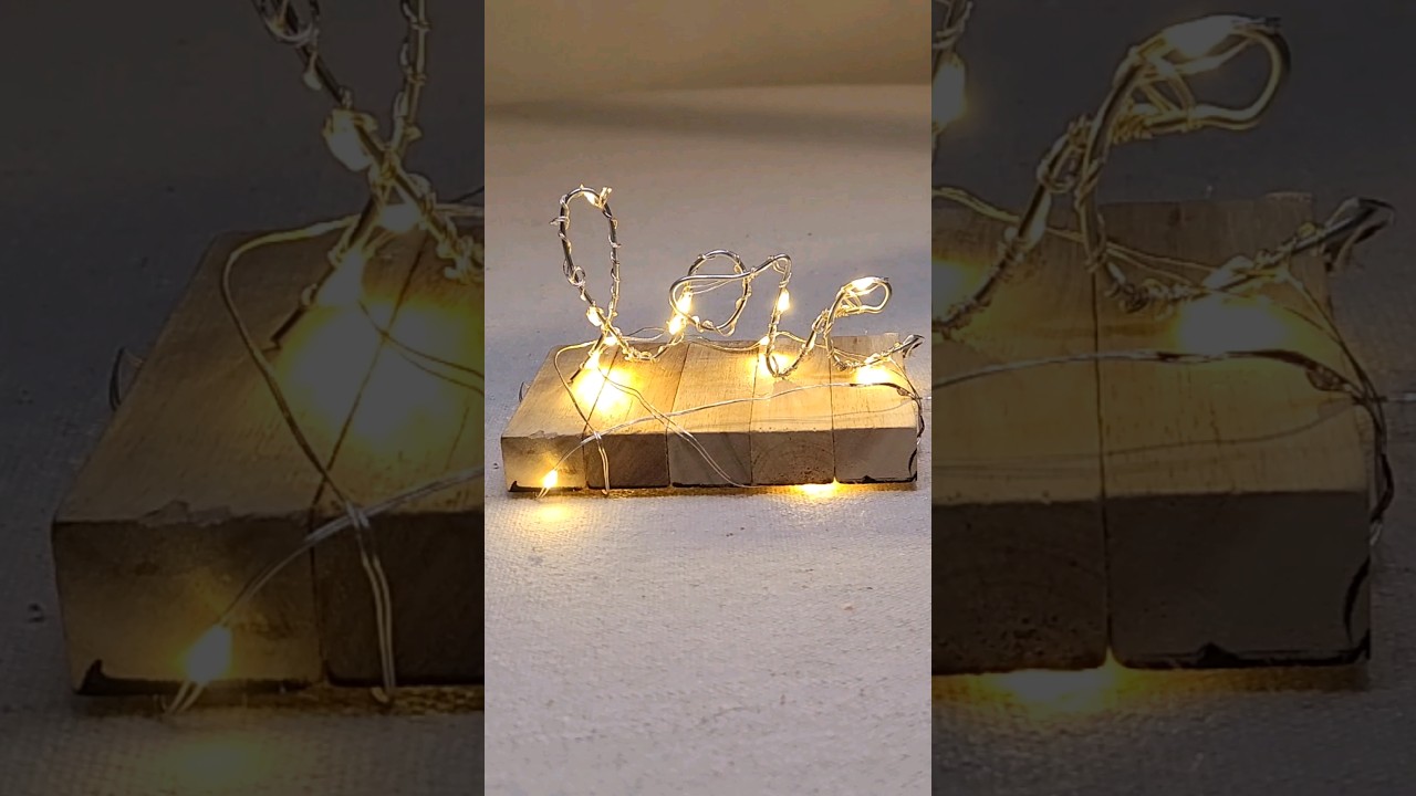 DIY Tutorial | Light Up Wire LOVE Decoration ❤️ #art #diycrafts #diydecor #tutorial #diycrafts