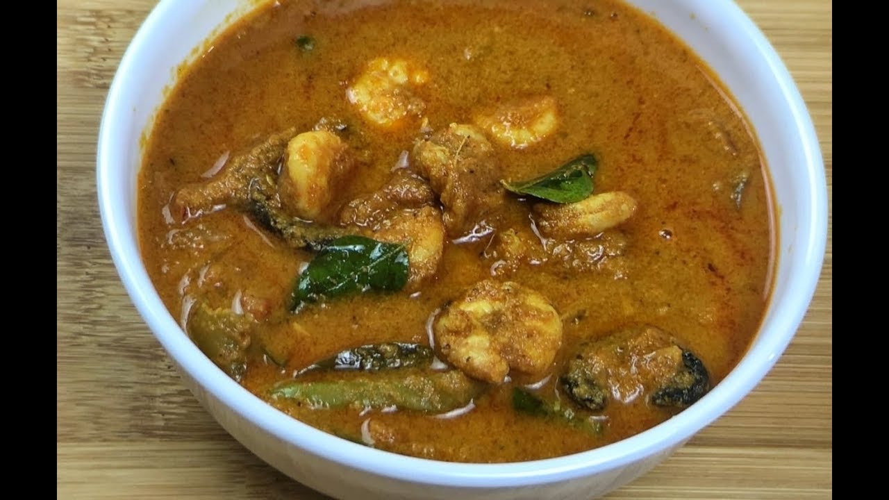 സ്വാദിഷ്ടമായ തേങ്ങ അരച്ച കൊഞ്ചുകറി || Prawns Curry || Rcp:204