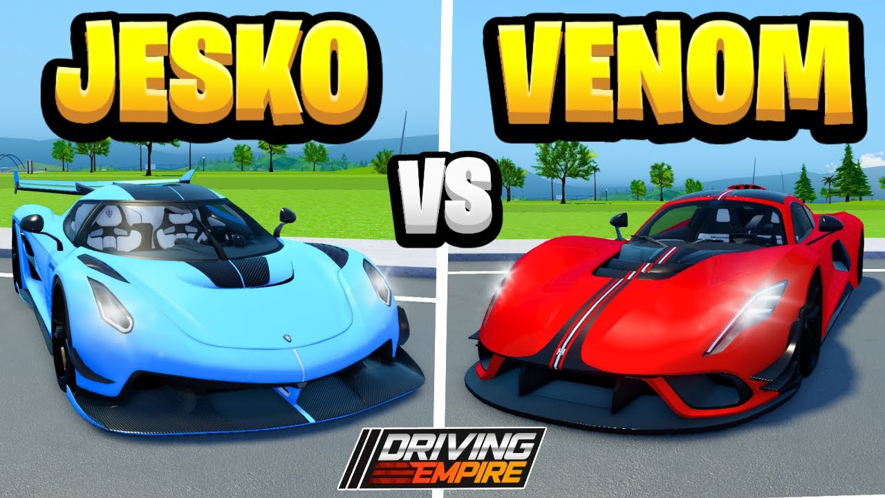 Koenigsegg Jesko VS Hennessey Venom F5M In Driving Empire!