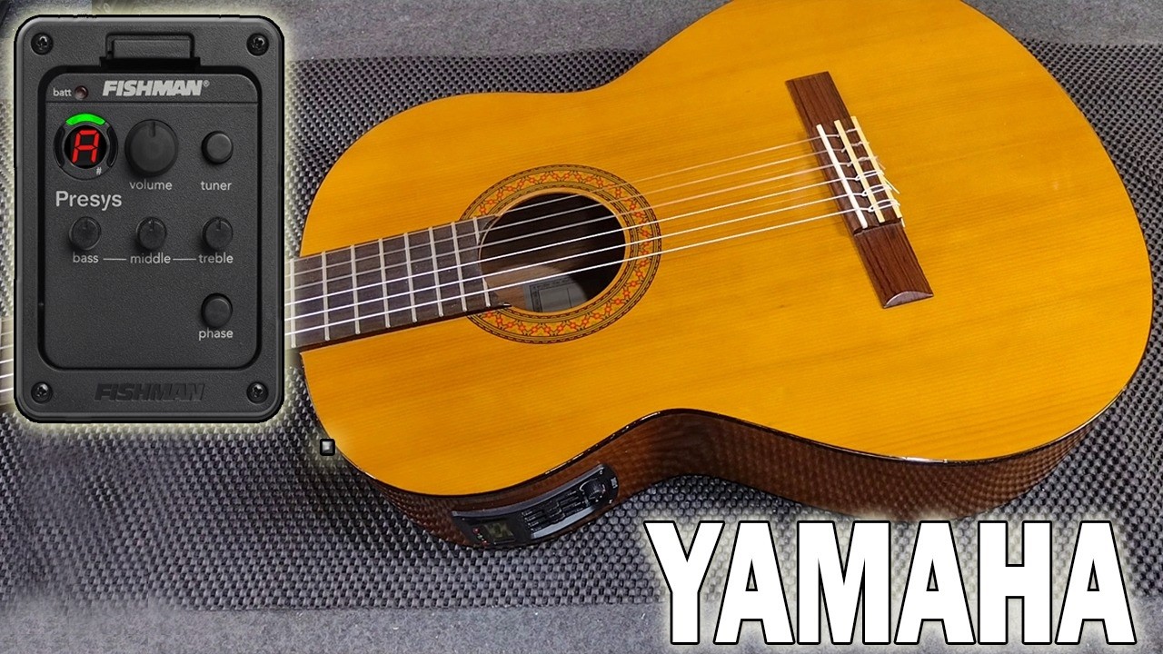 Как установить ЗВУКОВОЙ МИКРОФОН на ГИТАРУ Yamaha C 40