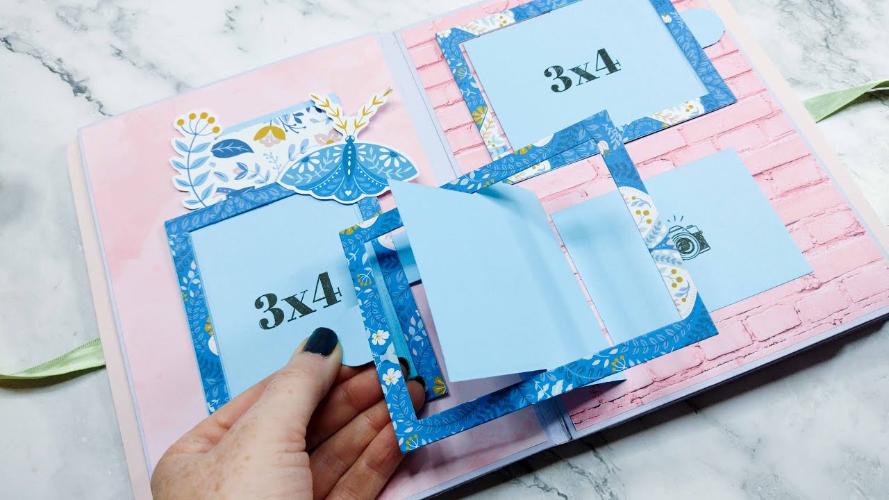 Mini Album Pop Up Photo Frames with Secret Pocket | Tutorial