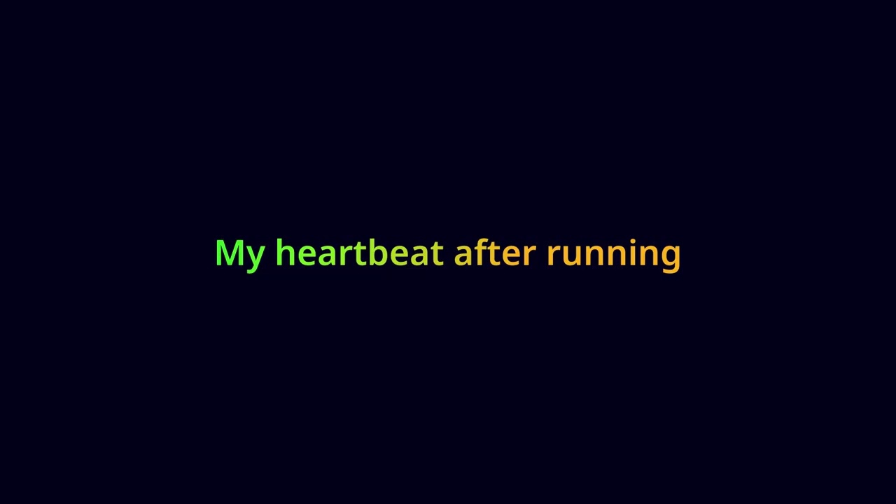 My heartbeat after a little running