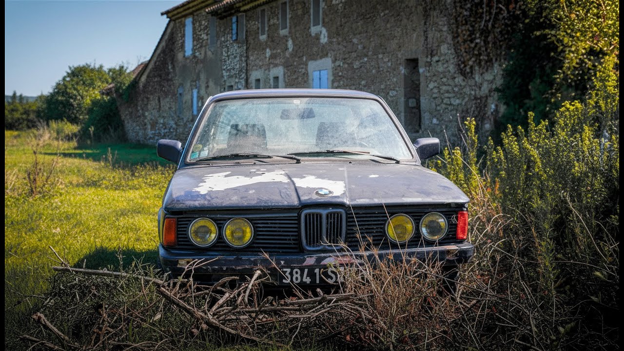 Va-t-elle redémarrer ? Une BMW E21 1975  Abandonnée