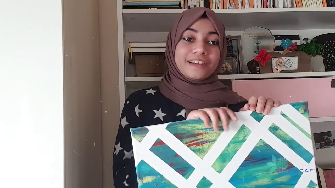 Abstract Painting Using Masking Tape - Simple And Easy | BeingCKR arts and entertainment