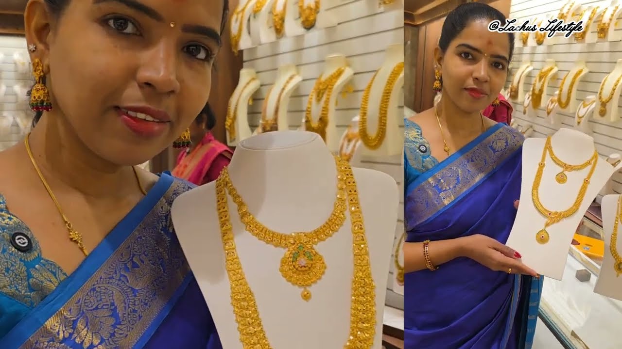 Pothys swarnamahal New Shop | Diwali new Kolkatta Necklace Haram Designs | Casting oriana sets