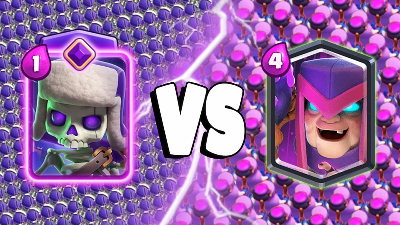 Evolved Skeletons Vs Mother Witch - Clash Royale Challenge