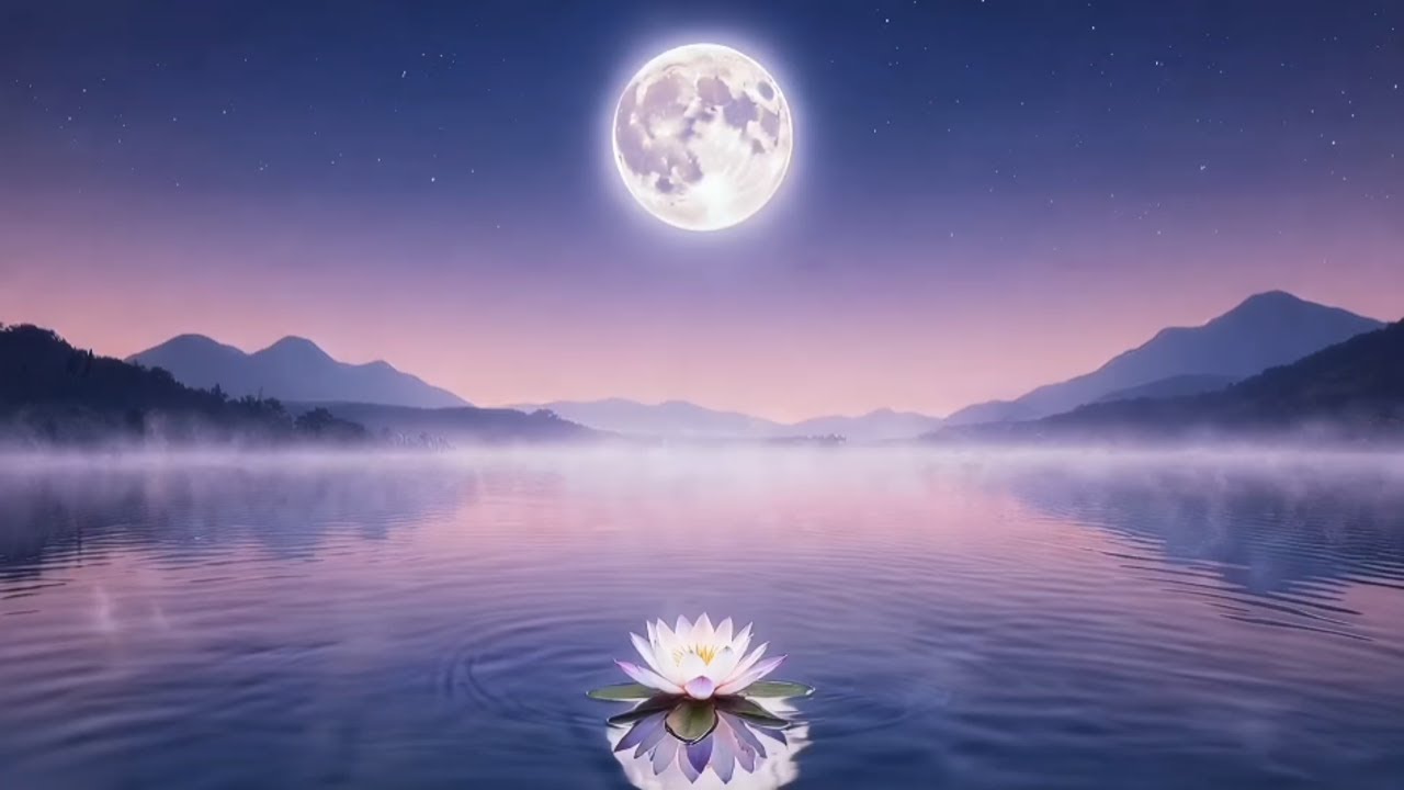 963 Hz Higher Consciousness 🌕 | Crown Chakra • Return to Oneness • Moonlit Lotus