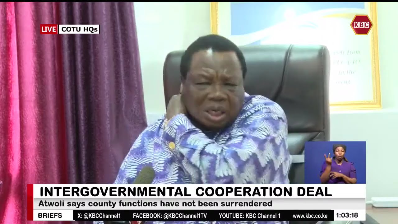 Atwoli backs National Government–Nairobi County Partnership, says it will benefit the county
