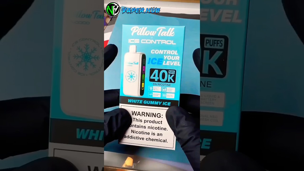 Pillow Talk with ICE Control level & 40 K Pupps 5%nic  unboxing / testing #vape #pod #puppsreview#ai