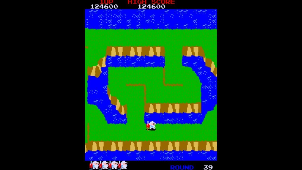 Dig Dug II [Arcade Longplay] (1985) Namco {Old Ver.}