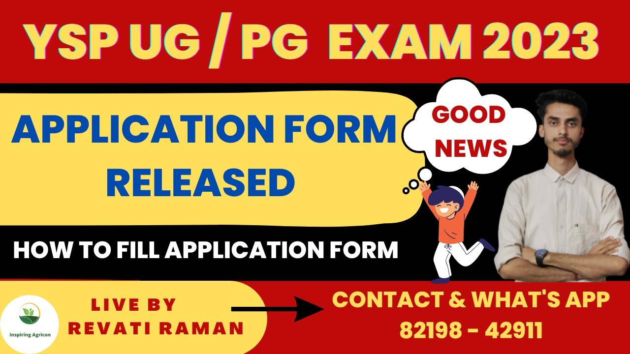 YSP UGET & PGET Exam 2023 Application form released / Latest update / Good news / Inspiring Agricon