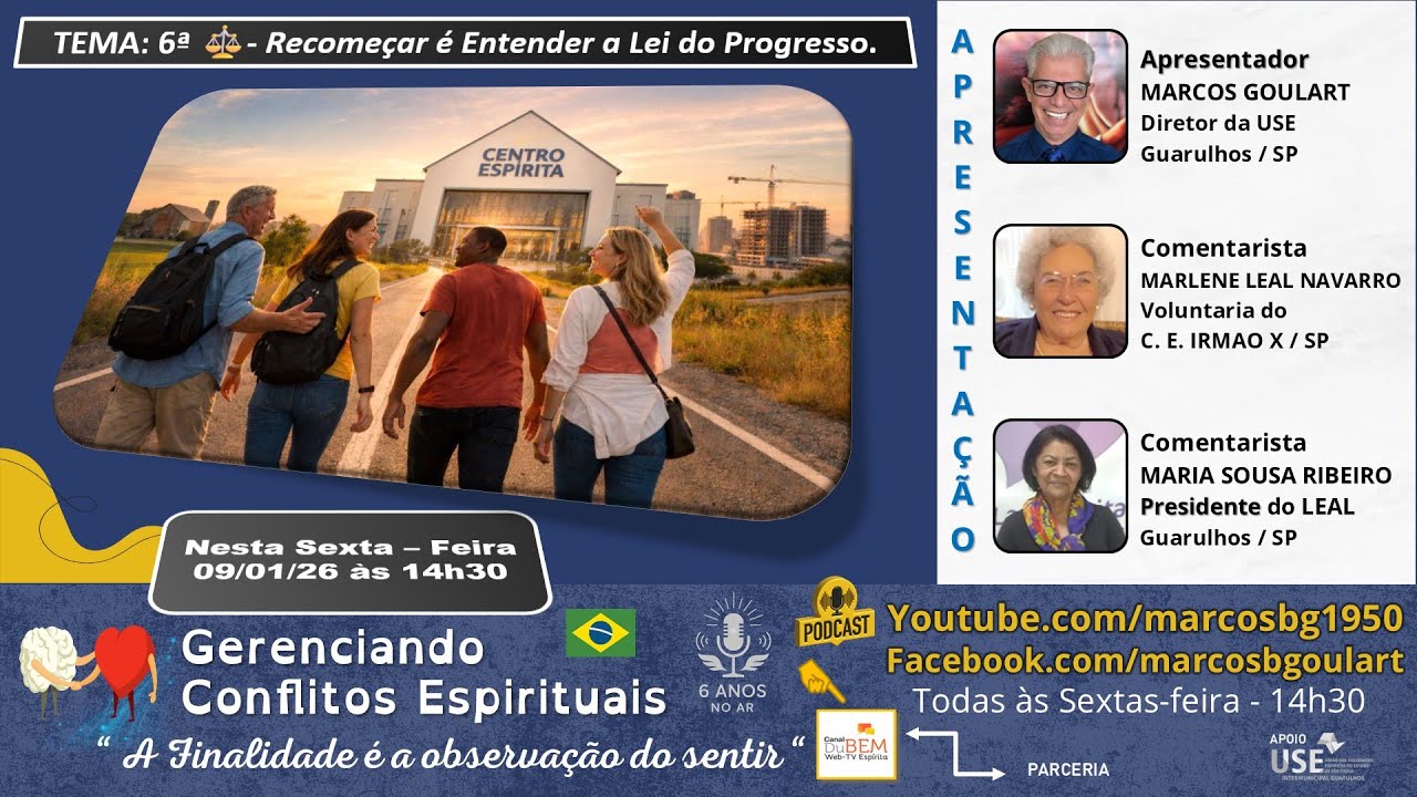 6ª ⚖️- Recomeçar é Entender a Lei do Progresso.