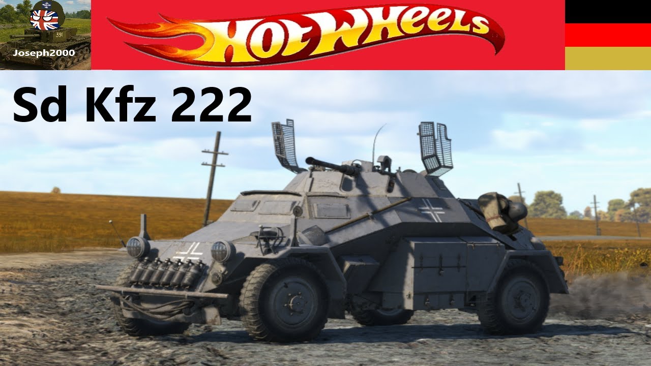 War Thunder: Hot Wheels. SD KFZ 222. Открытая карта, эффективная стратегия!