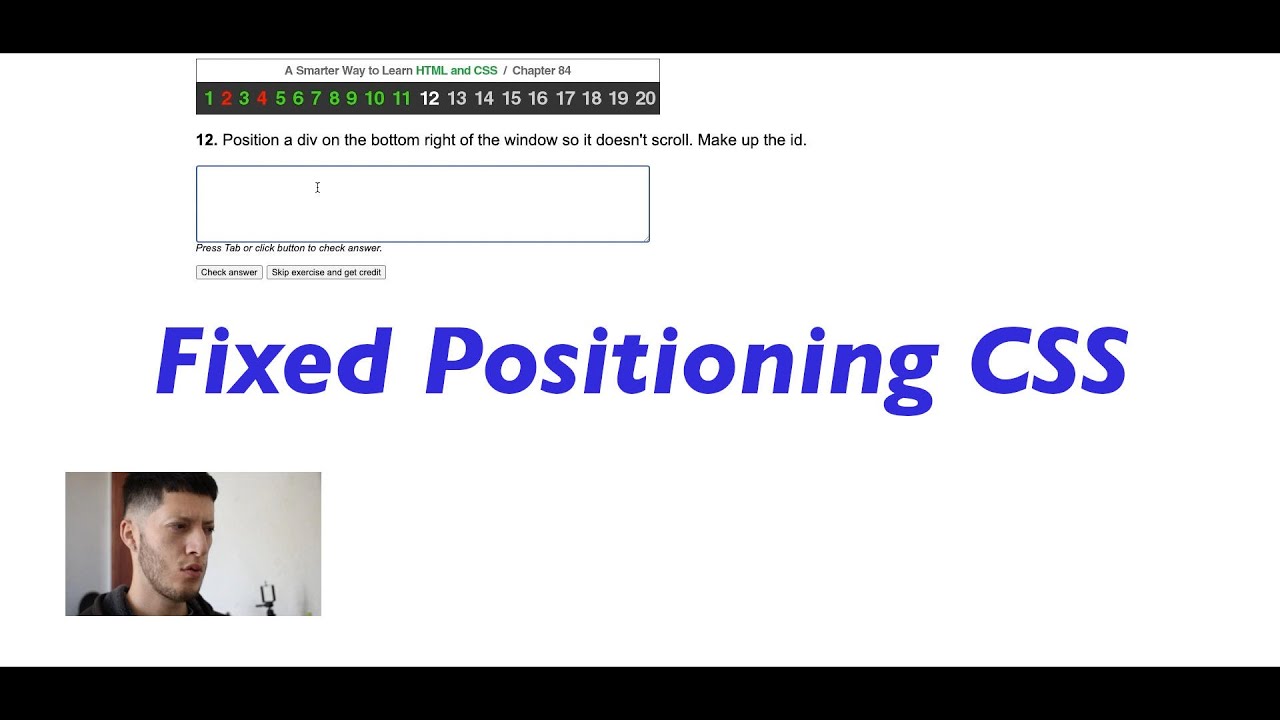 Fixed Positions CSS