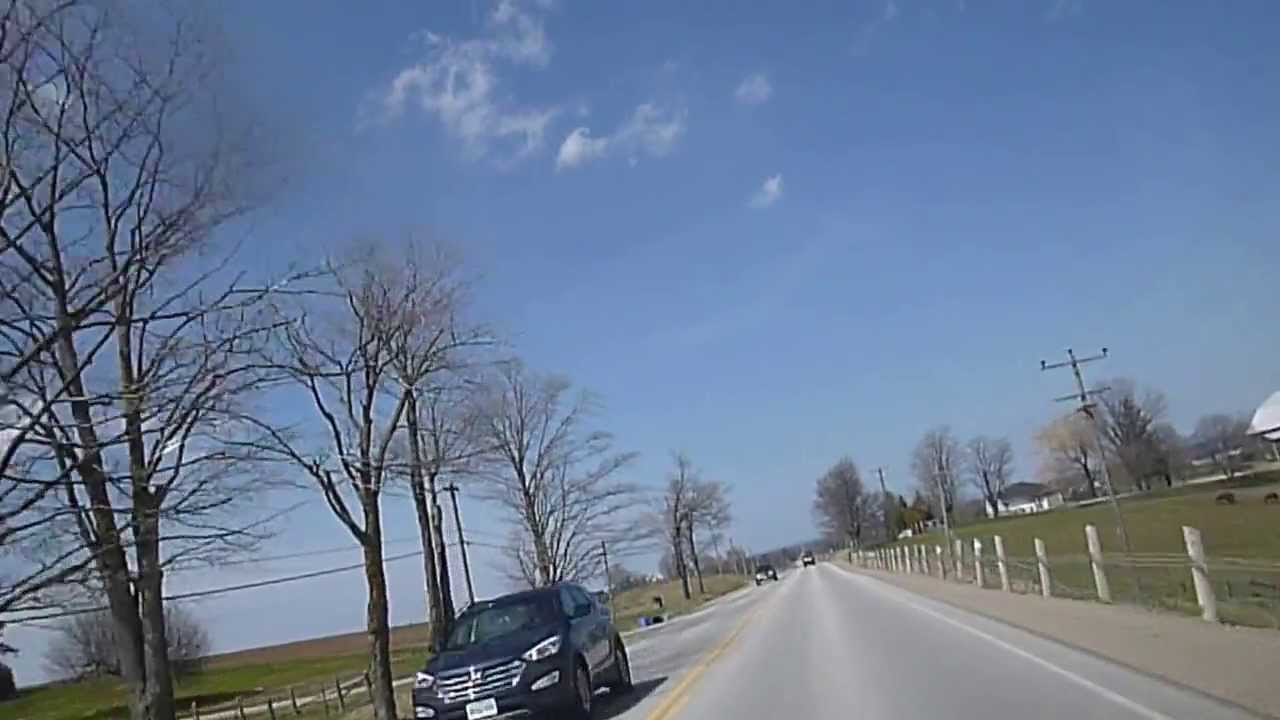 Spring drive through Avening, Cashtown, and Stayner toward Wasaga Beach, Ontario, Canada
