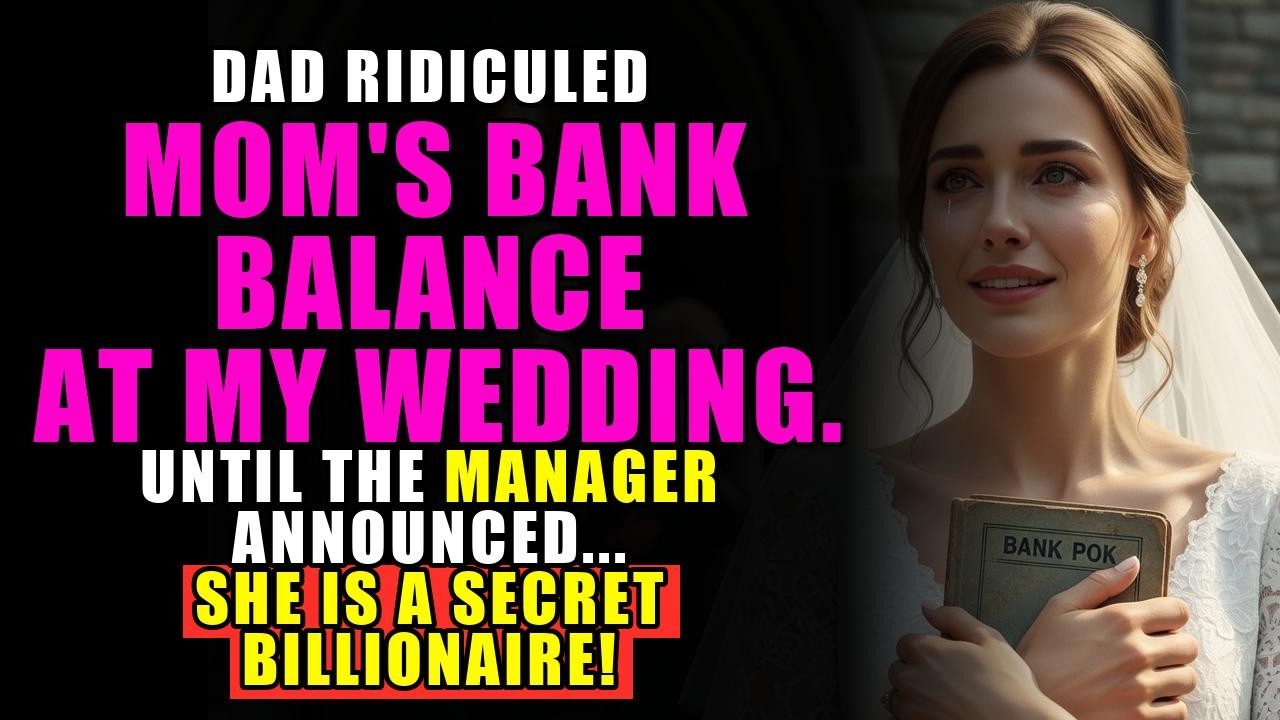 My dad ridiculed my mom's bank balance at my wedding—until the bank manager announced she was the se