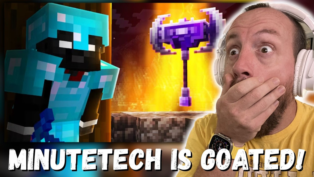 MINUTETECH IS GOATED!!! MinuteTech I Mastered Minecraft's Strongest Weapon (REACTION!!!)
