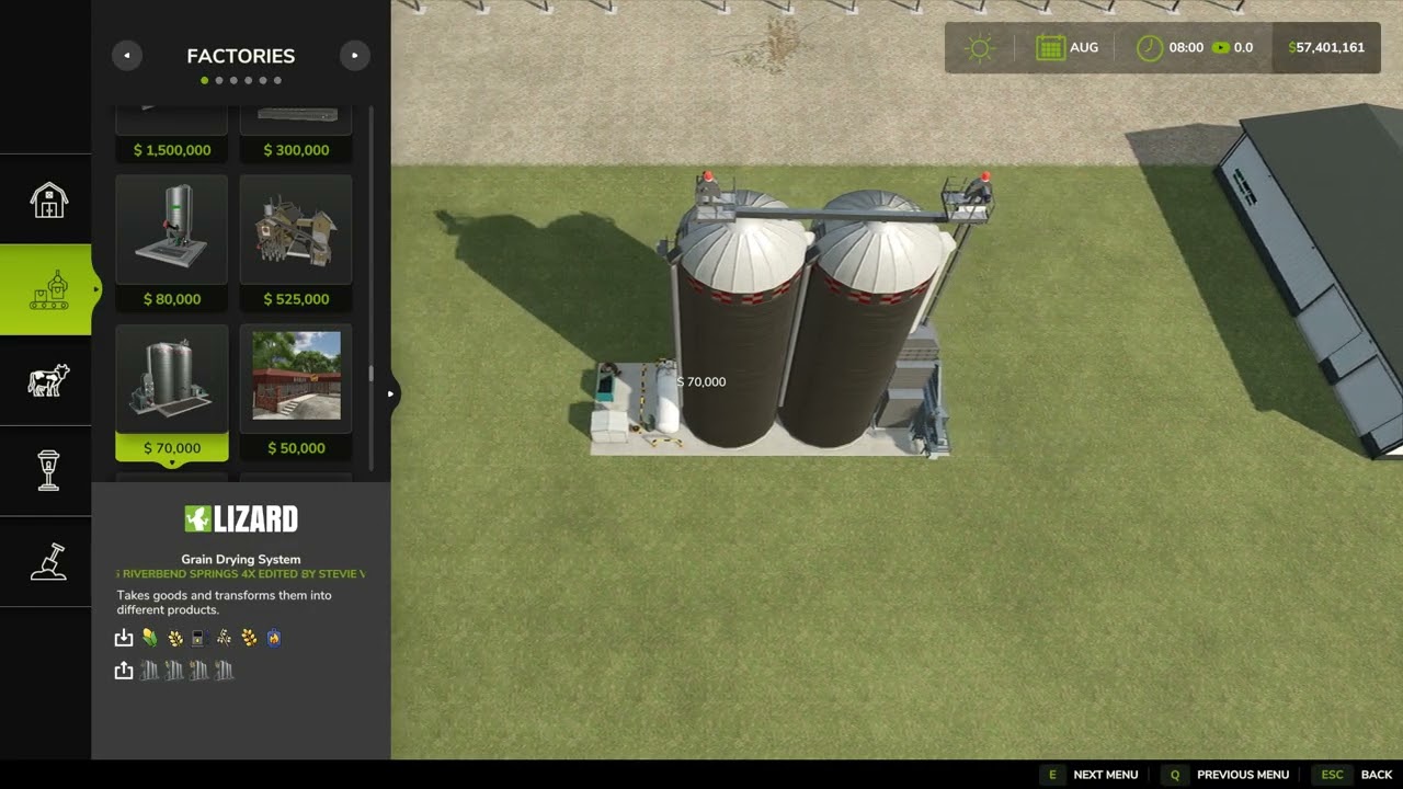 Stevie's Riverbend Springs 4x map placing hte buildings and stuff