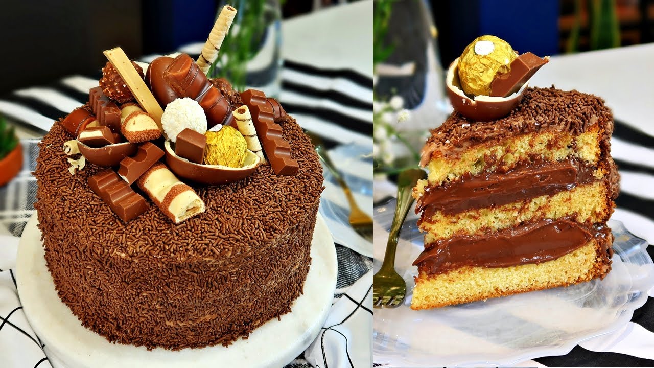 BOLO OSTENTAÇÃO DE CHOCOLATE | BOLO DE FESTA | DECORAÇÃO SUPER FÁCIL