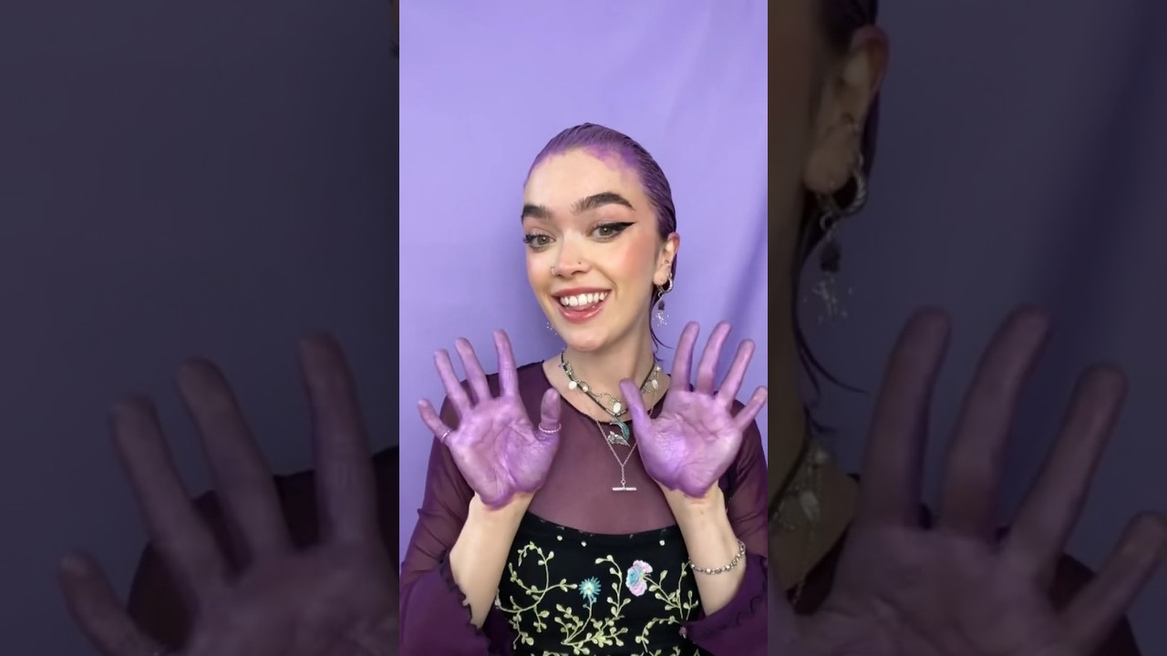 Trying out purple hair wax #hair #grwm #purplehaircolor