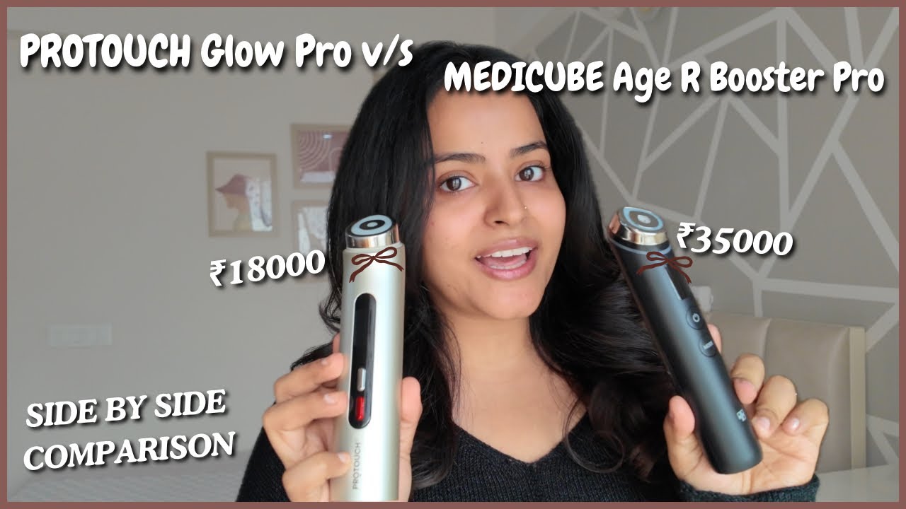 MEDICUBE Age R Booster Pro v/s PROTOUCH Glow Pro Facial Toning Device🫣 Comparison & Review‼️