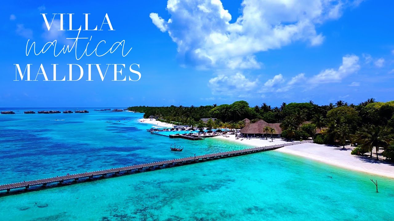 [4K] Villa Nautica Paradise Island Maldives || Full Island Tour || Ocean Beach Pool Villa 🐚🐠🌴