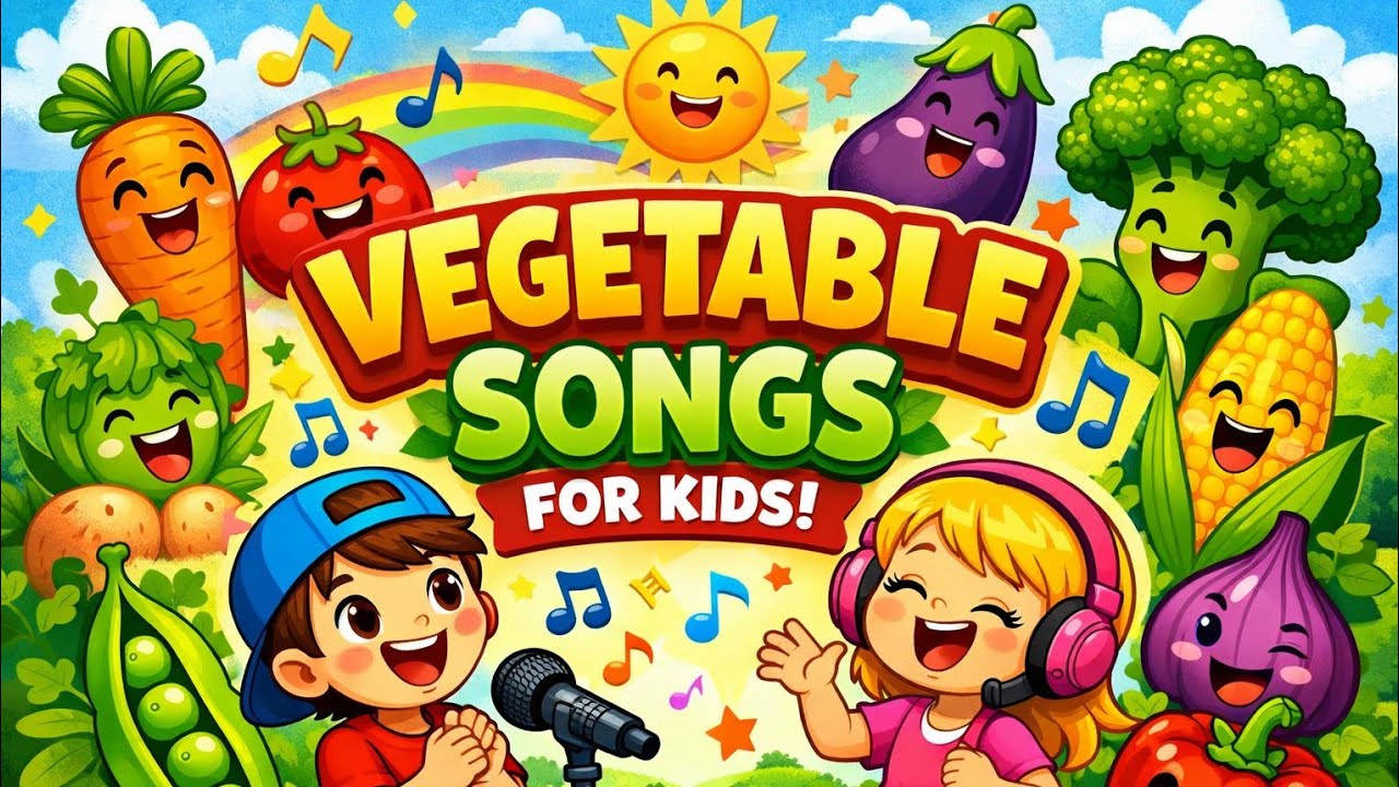 Vegetable Songs For Kids🥕🥦🌽🍆 |Learn Vegetables Names| Nursery Rhymes And Kids Songs 