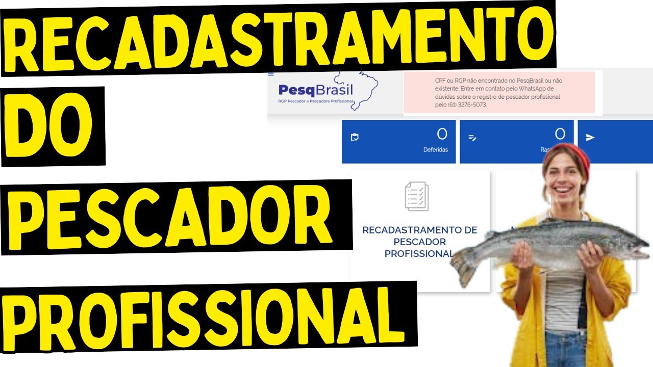 RECADASTRAMENTO DO PESCADOR PROFISSIONAL