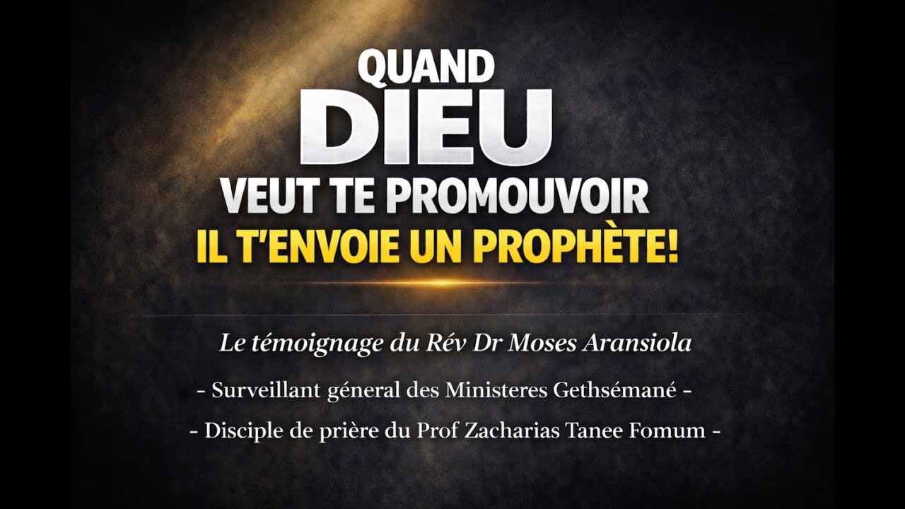 Quand Dieu veut te promouvoir, Il t’envoie un prophète :Rev Dr Moses Aransiola