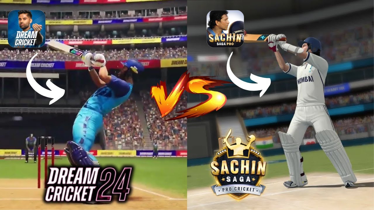 Dream Cricket 24 Vs Sachin Saga Pro Cricket Comparison |Cricket 24 Features| 