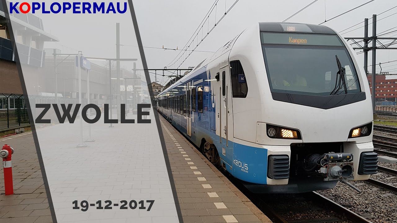 Treinen op station Zwolle - 19 december 2017