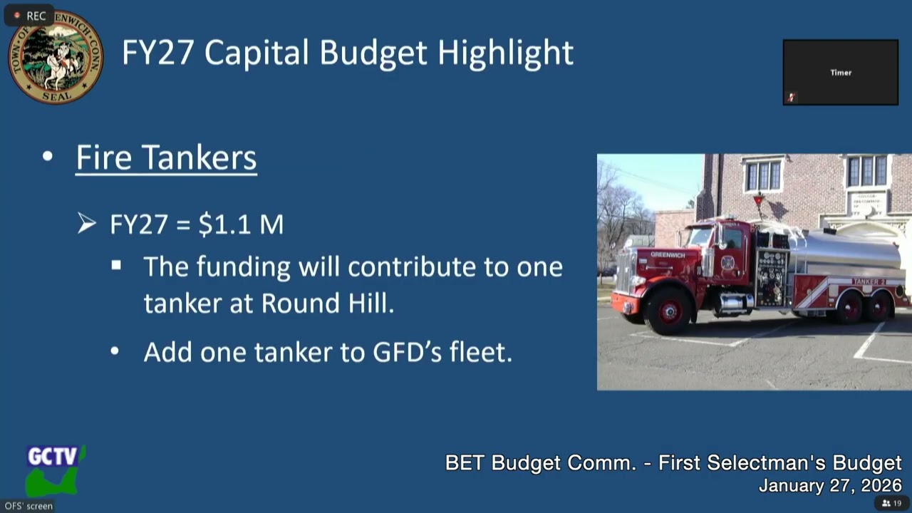 BET Budget Committee - First Selectman's Budget Presentation, January 27, 2026
