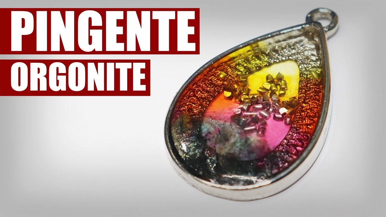Pingente de Orgonite com Resina Epoxi e Corantes translúcidos - Faça você mesmo