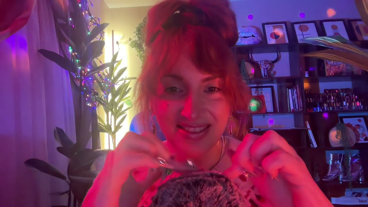 ASMR Fluffy Mic Scratching and Light Whispering