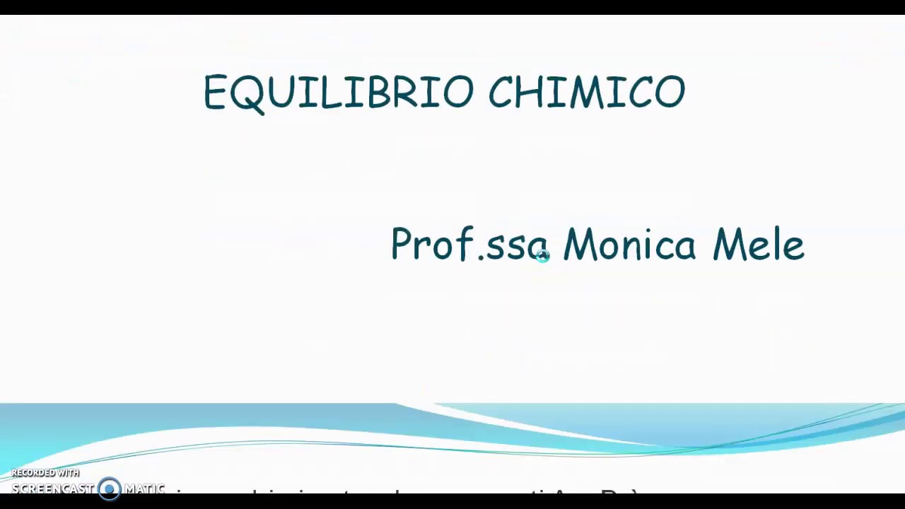 L'equilibrio chimico