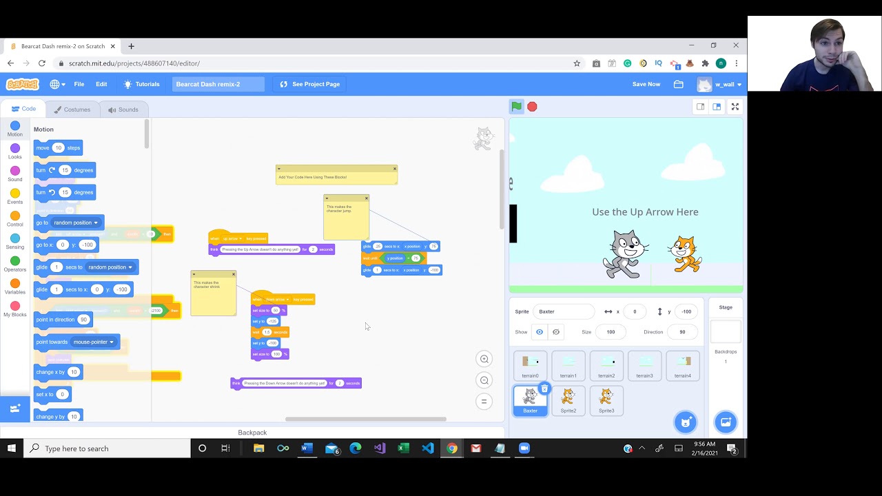 Engineers Week - Bearcat Dash coding mini-game