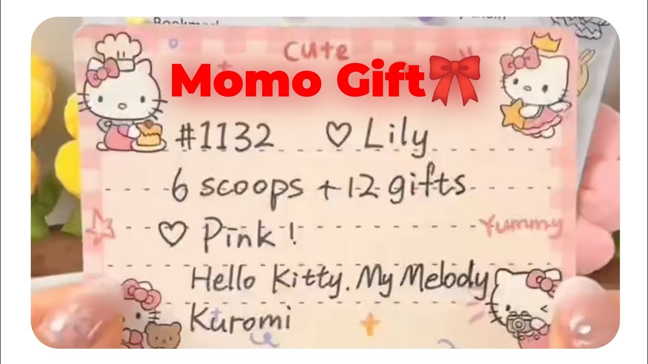 Omg😱6 Scoop order of Lily✨ Momogifft🎀 #sanrio #mymelody #hellokitty #momogiftstore 