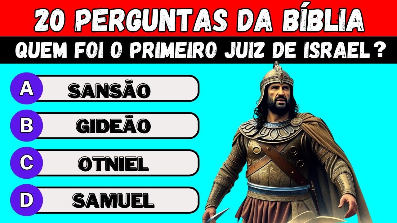 QUIZ COM 20 PERGUNTAS DA BÍBLIA DE NÍVEL FÁCIL, MÉDIO E DIFÍCIL -  QUIZ BÍBLICO #209