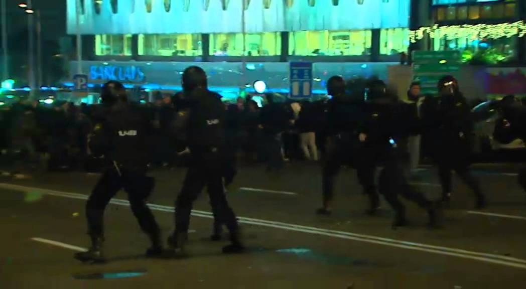 Incidentes en la manifestación en Madrid de apoyo a Gamonal