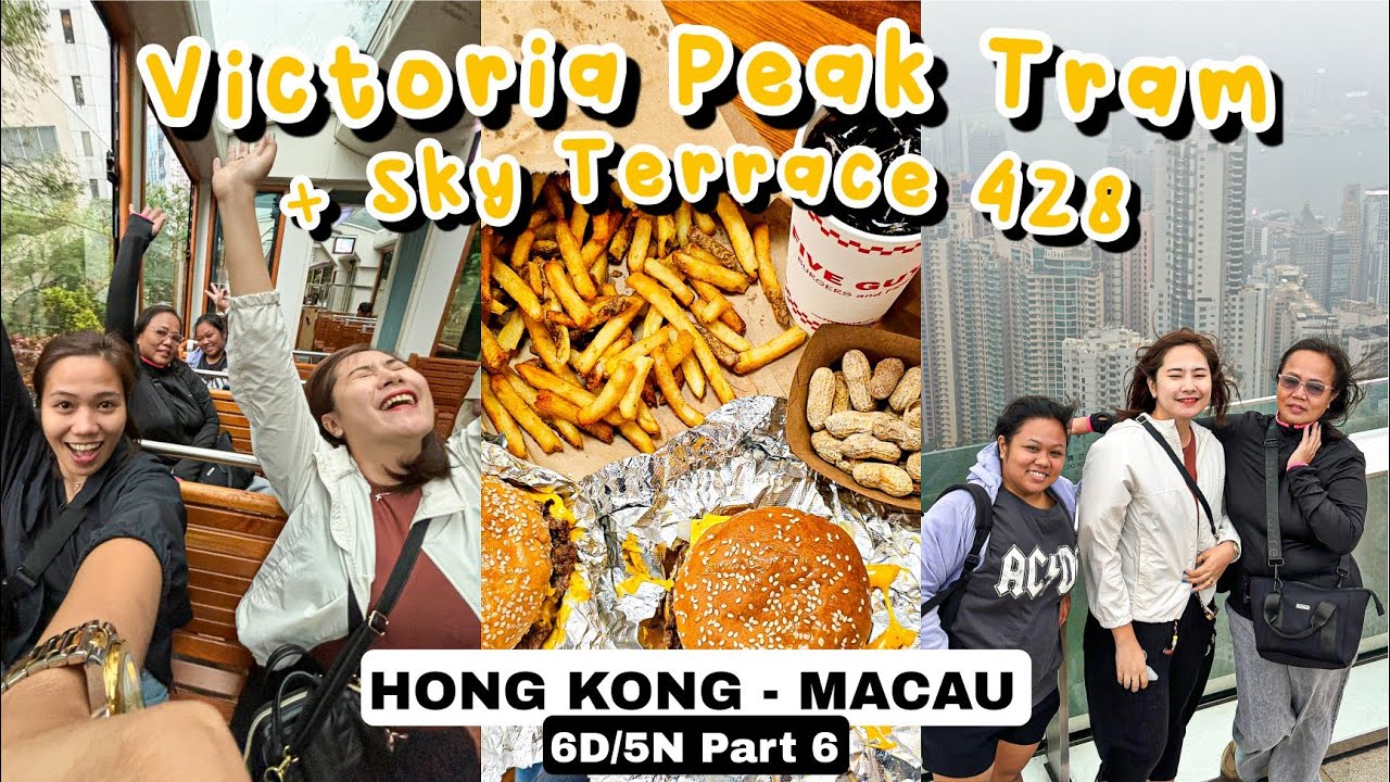 🇭🇰 DIY HONG KONG VLOG: VICTORIA PEAK TRAM & SKY TERRACE 428 | FIRST TIME EATING AT FIVE GUYS | K11