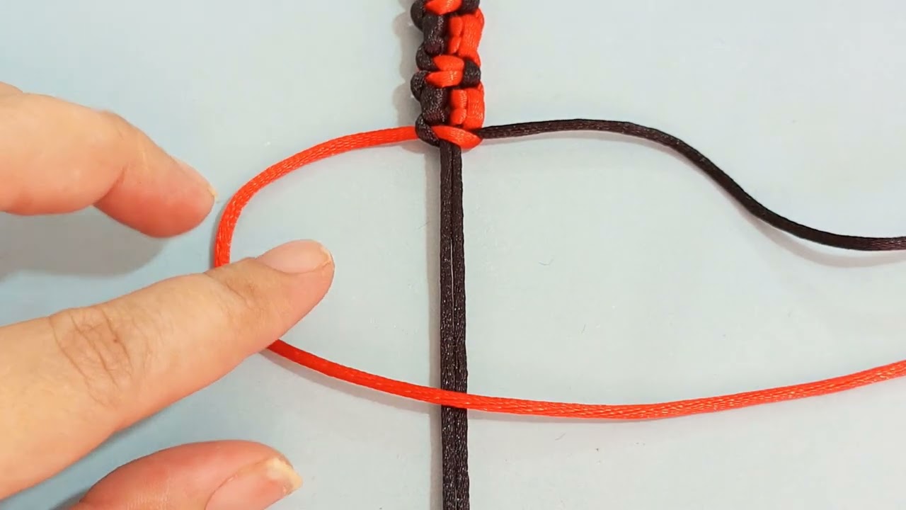 Como hacer  Pulsera  Nudo Alondra y Nudo Plano DIY