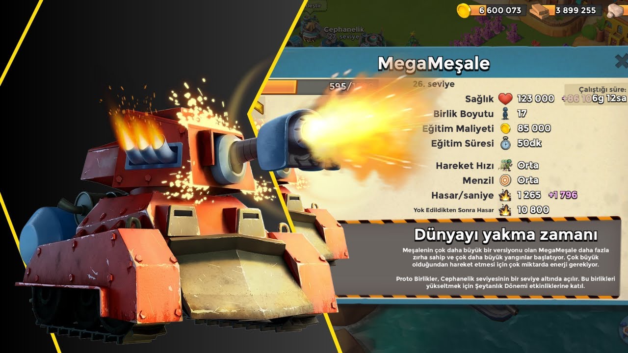 Mega Meşale Saldırısı Boom Beach Türkçe