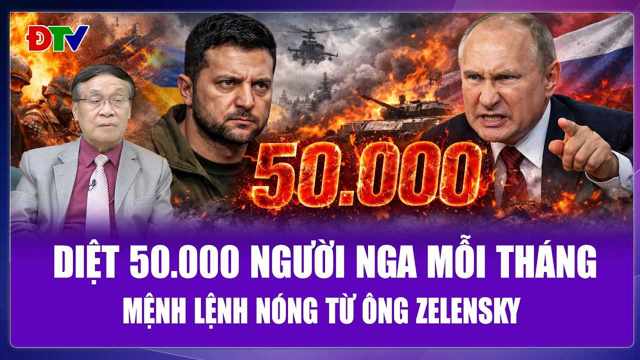 QUỐC TẾ HÔM NAY: Mỗi tháng phải tiêu diệt 50.000 người Nga, ông Zelensky ra mệnh lệnh nóng