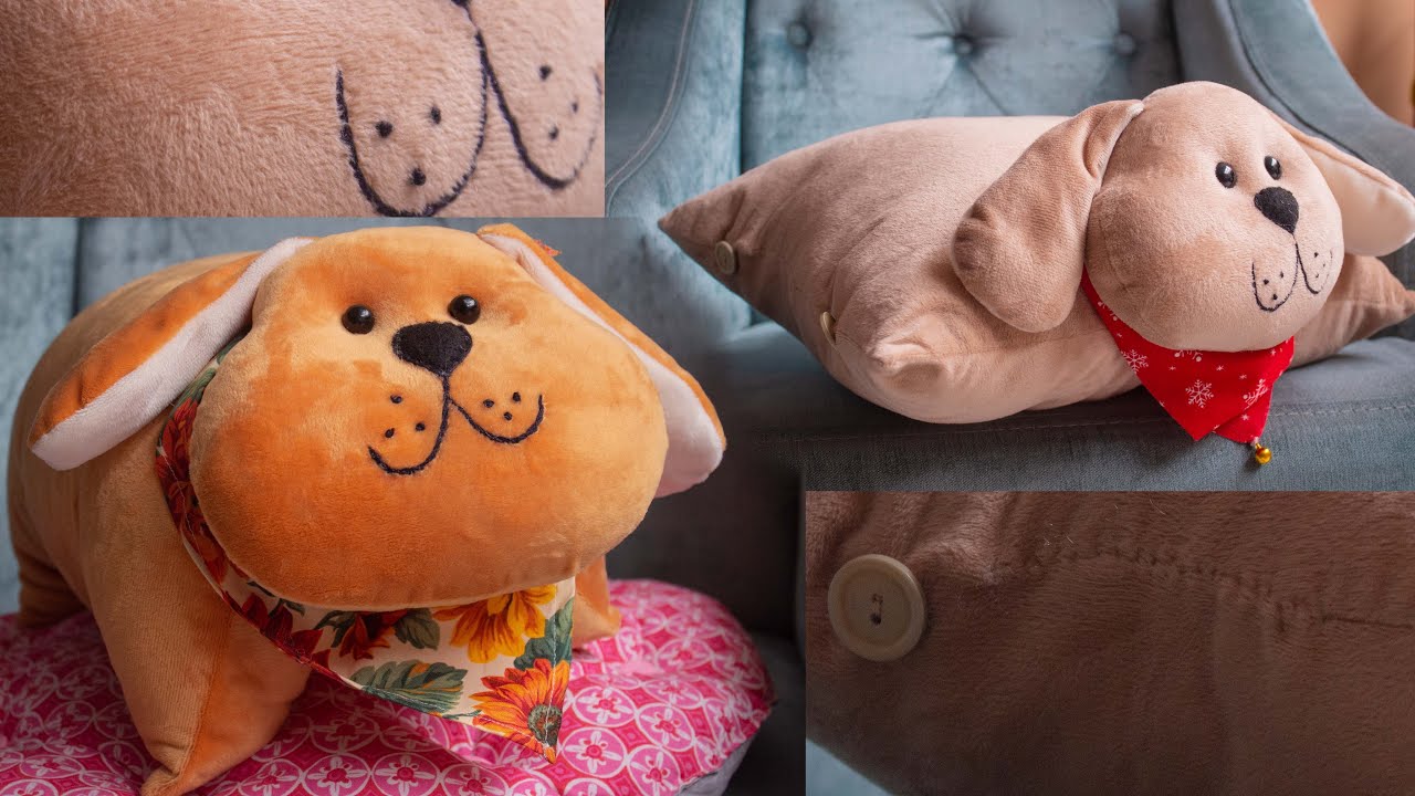 COJÍN o ALMOHADÓN PERRITO/ Patrones gratis/EXCELENTE IDEA DE NEGOCIO