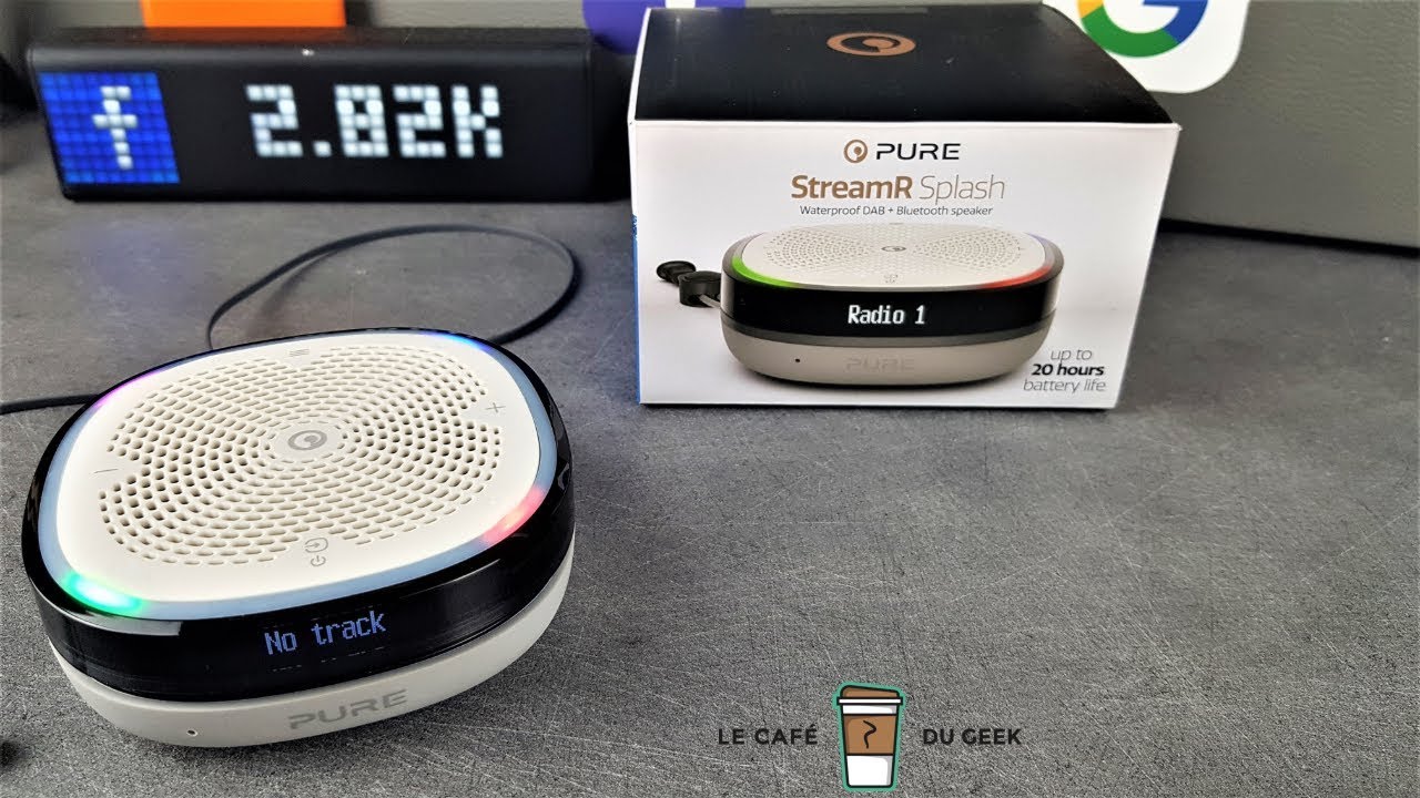 Pure StreamR Splash Test IP67 la radio numérique DAB+/Bluetooth/Alexa/Aux/10 W