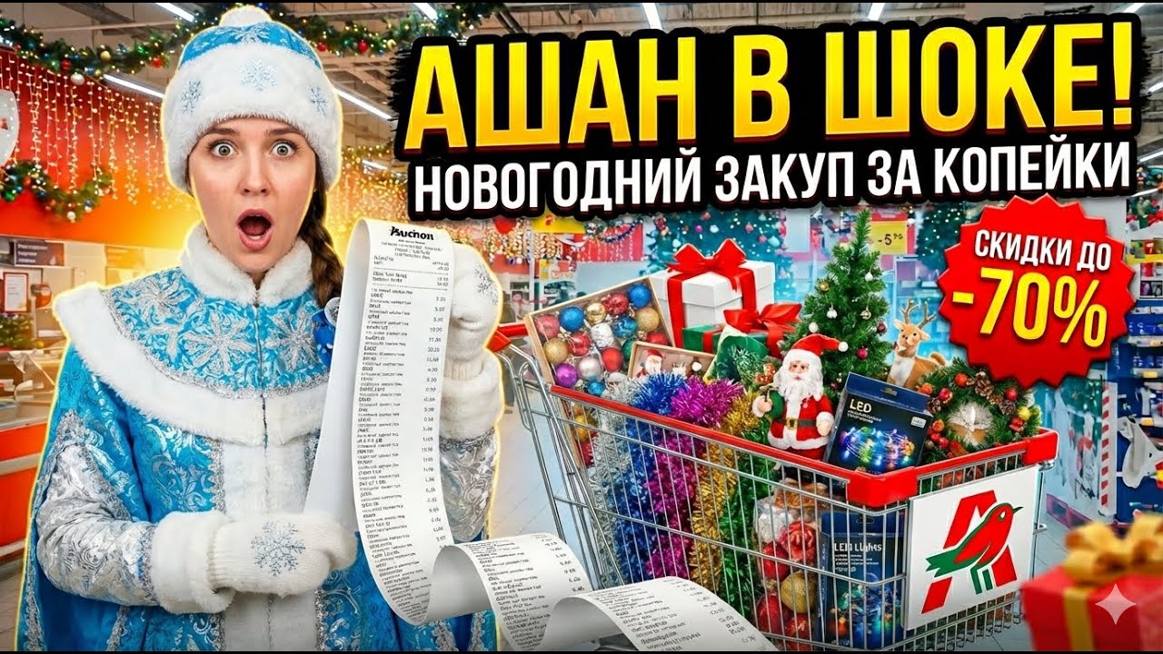 ЛЮДИ РАСХВАТЫВАЮТ НЕ ГЛЯДЯ! Что творится в Ашане перед Новым Годом?
